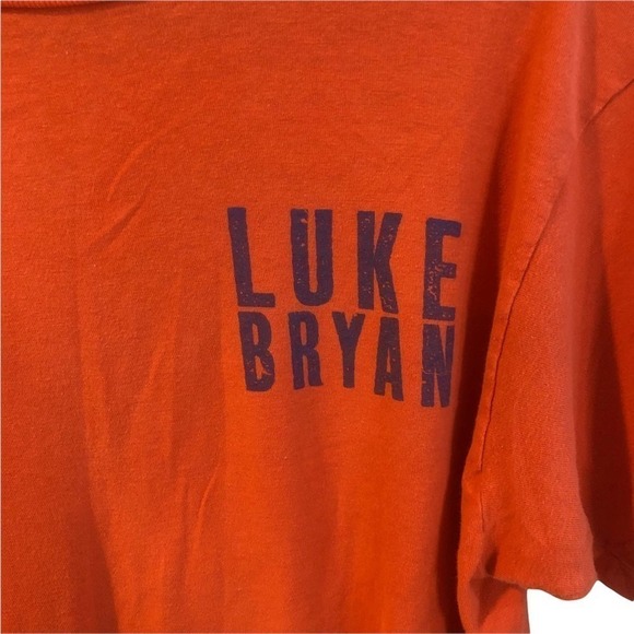 đť…şLUKE Bryan Drunk on You Tour Tee Orange & Blue Size Large - Picture 6 of 8